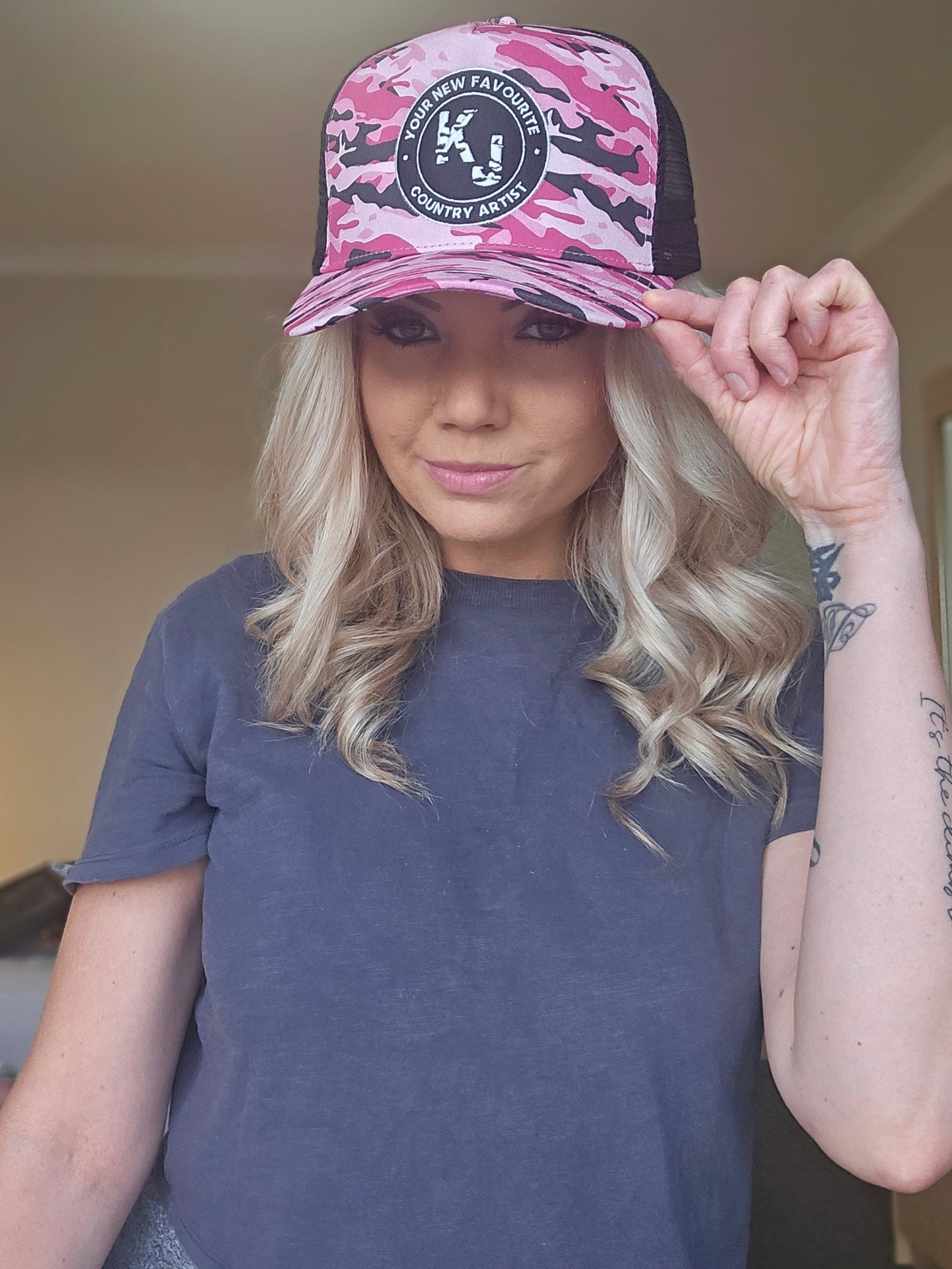 Your New Favourite Country Artist Pink Camo Trucker Hat