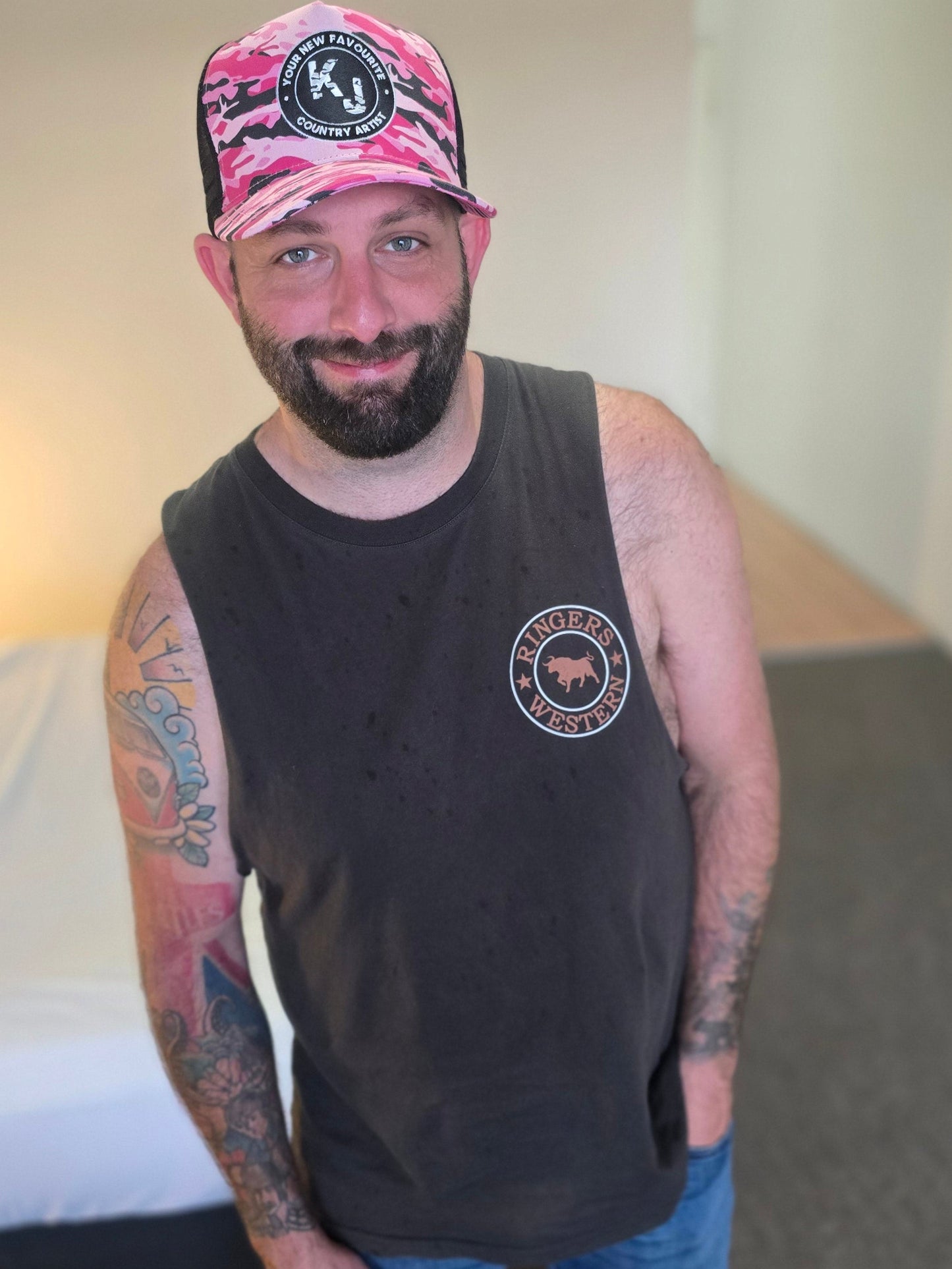 Your New Favourite Country Artist Pink Camo Trucker Hat